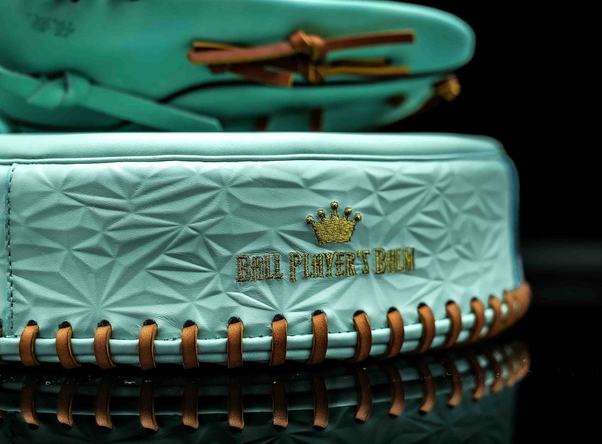 mint pounding pad with mint glove